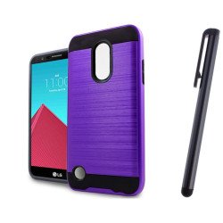 LG Aristo, LG LV3, LG MS210 Armor Hybrid Case (Purple)